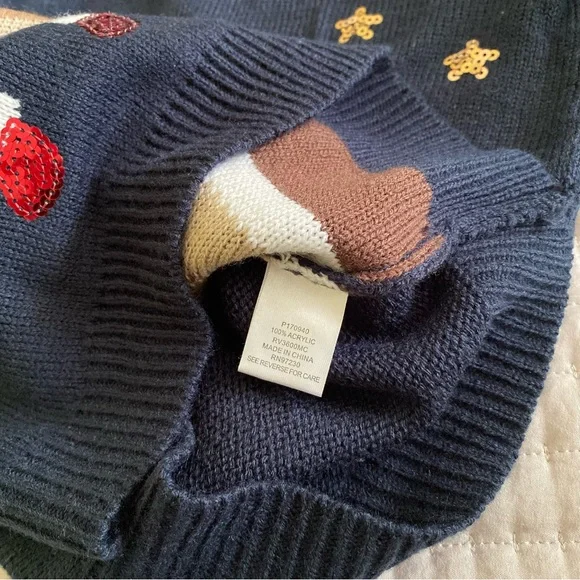 Holiday “Bah, Humpug!” sweater | Navy blue | Small - Picture 8 of 9